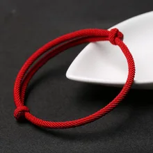 1Pcs Adjustable Lucky Red Rope Chain Thread Bracelet Women Men Handmade Woven String Charm Couple Bracelet Jewelry Gift 2021