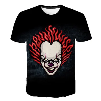 

Summer sale children T-shirt 3D Print Cute Clown Hip-Hop T-Shirt 2019 Unisex Asian Fashion Style O-neck Tops 4T-14T