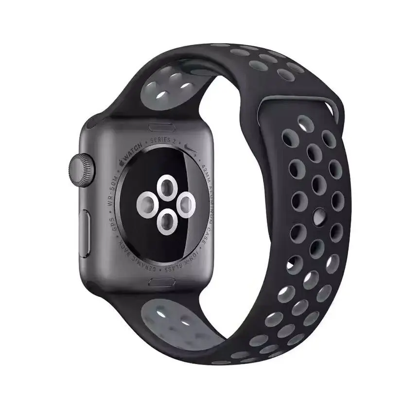 Силиконовый браслет для наручных часов Apple Watch серии 1/2/3/4/5 для наручных часов iwatch, спортивный ремешок браслет 38/40/42/44 мм
