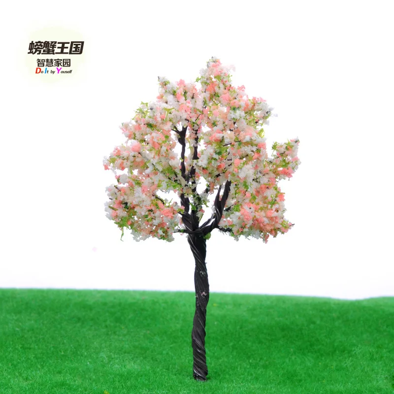 

DIY Architecture Sand Table Model Material Scene for Making Model Tree Pink White And Green Flower Trees L Finished Product Tree