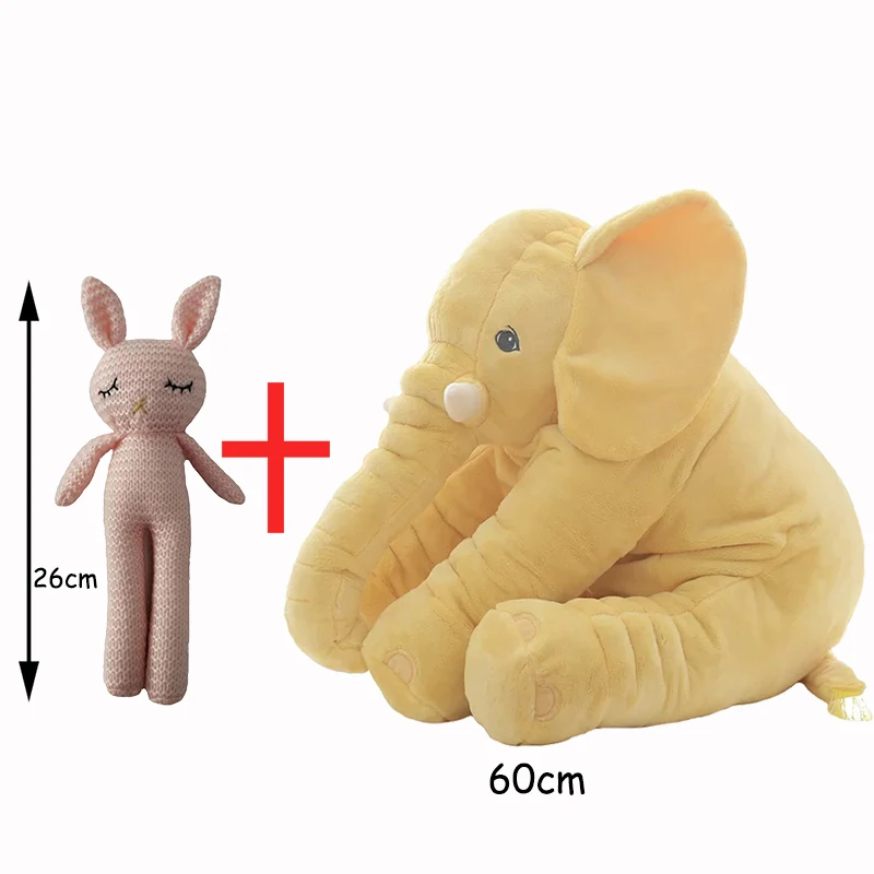 yellowelephant pink 1 шт. 60 см слон и 1 шт. кролик или погремушки - Цвет: yellowelephant pink