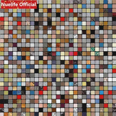 E Nuelife 4 шт. самоклеющиеся 3d металлические мозаичные обои для стен, водостойкие анти-мягкие наклейки для спальни и пола - Цвет: E