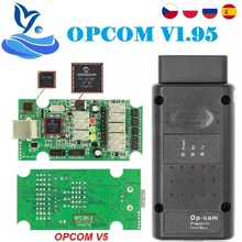 Mais novo firmware opcom 1.95 obd2 can-bus leitor de código para opel op com OP-COM diagnóstico pic18f458 ftdi chip