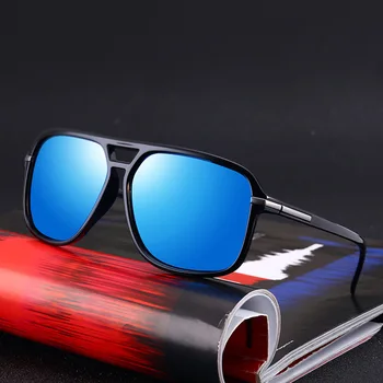 

Polarized Sunglasses Men Oversized Square Mirror Fishing Sun Glasses Brand Designer Retro Fishing Sunglass Goggles