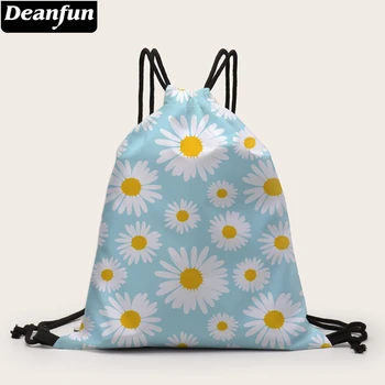 

Deanfun Drawstring Backpack For Women Blue Daisy Drawstring Bags Gym Bag 60412