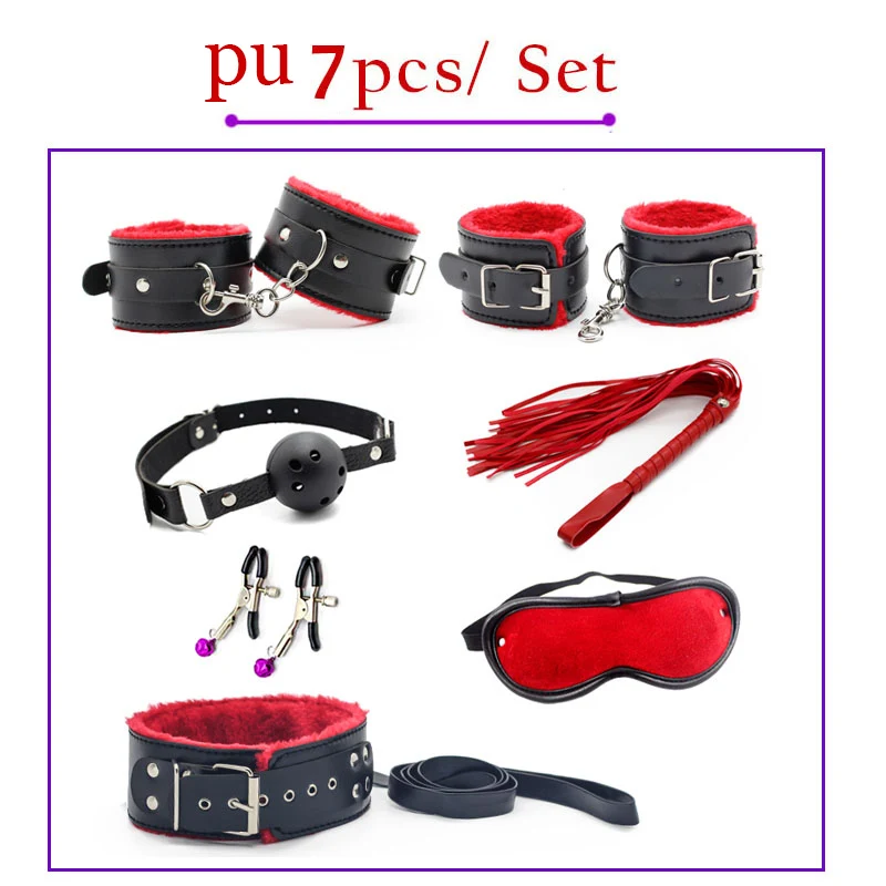 Various styles of game props Fetish Sex Bondage Woman Slave Restraint Adult Toys for Couples Handcuffs Nipple Clamps Erotic | Красота и