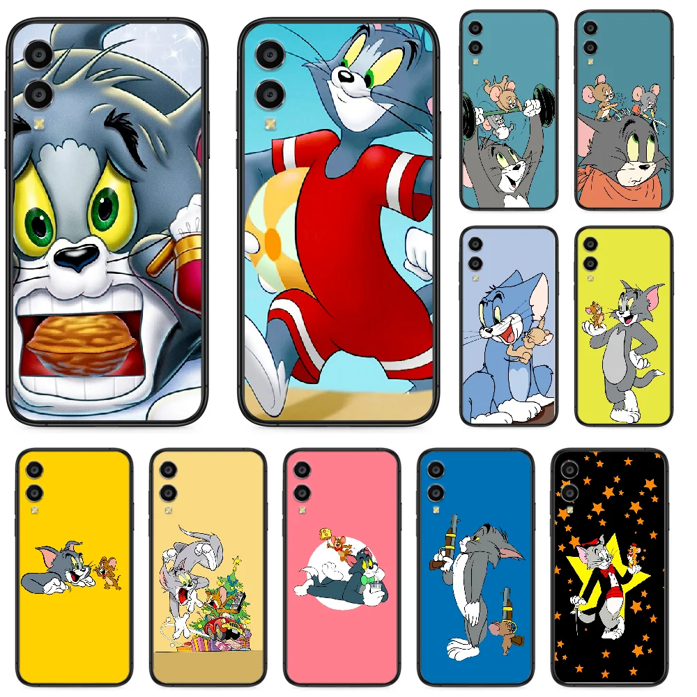

Cute Cat Tomm funny Jerrying Phone case For Huawei Honor 6A 7A 7C 8 8A 8X 9 9X 10 10i 20 Lite Pro Play black funda pretty bumper