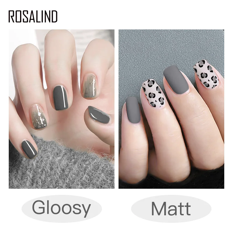 ROSALIND 8ml Gel Nail Polish Shiny Matte Effect Gel Polish For Manicure Nail Art Design Semi Permanent Painting Varnishes Gel