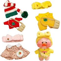 Ropa y accesorios de pato peluches para niños, muñecos de animales de pato amarillo Mimi, Lalafanfan, juguetes para niños, regalos de cumpleaños, 30cm