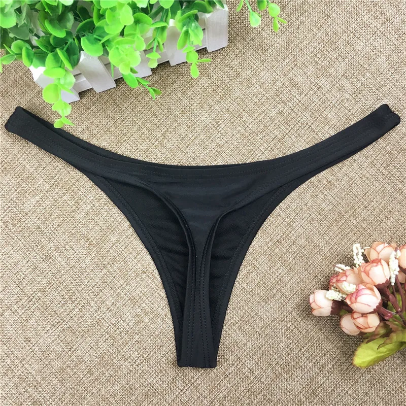 Brazilian Cheeky Bottom Thong V Swimsuit Bottom Bikini T-Back Swimwear Swim Shorts Beach Pants Hipster Briefs Thong Underwear