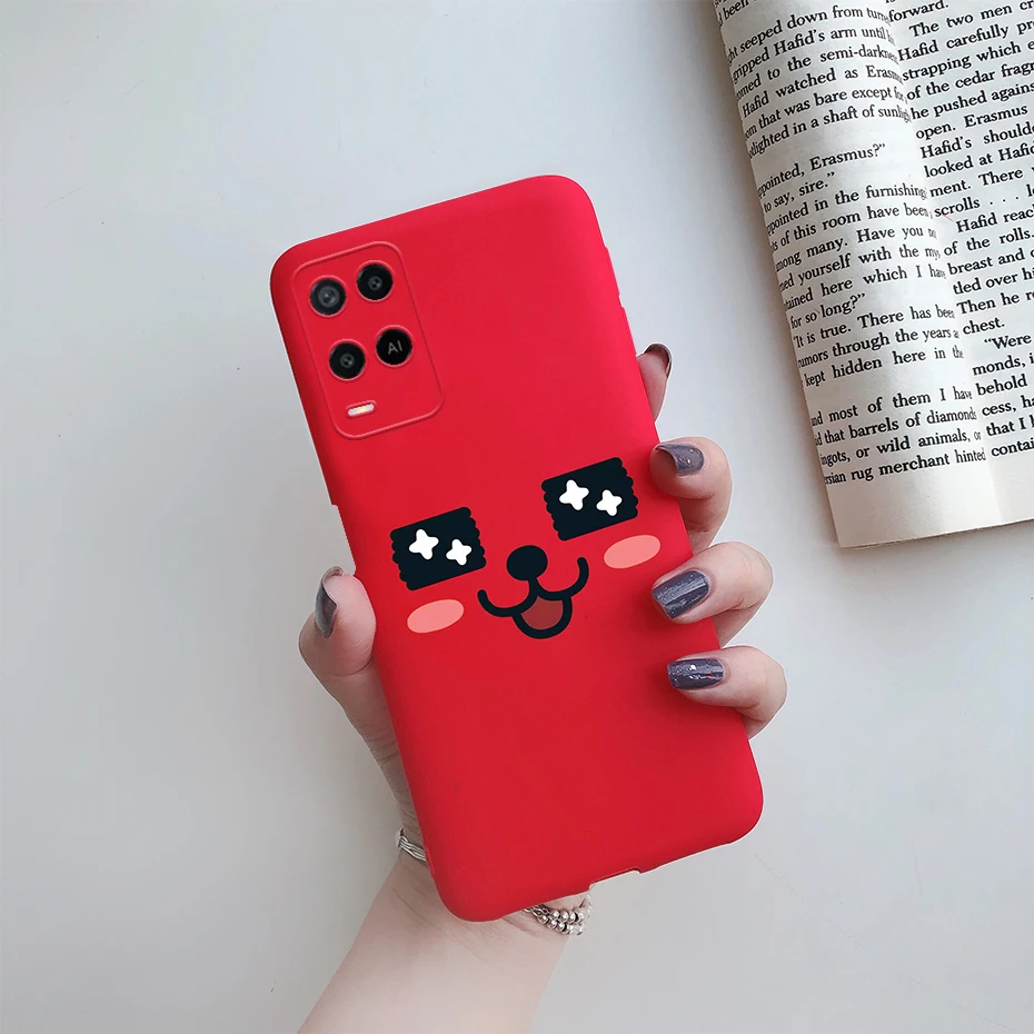 For OPPO A54 A 54 2021 Case Flower Silicon Phone Cover For OPPOA54 CPH2239 CPH2195 A 54 5G Shockproof Soft Bumper 6.5" Cute Case