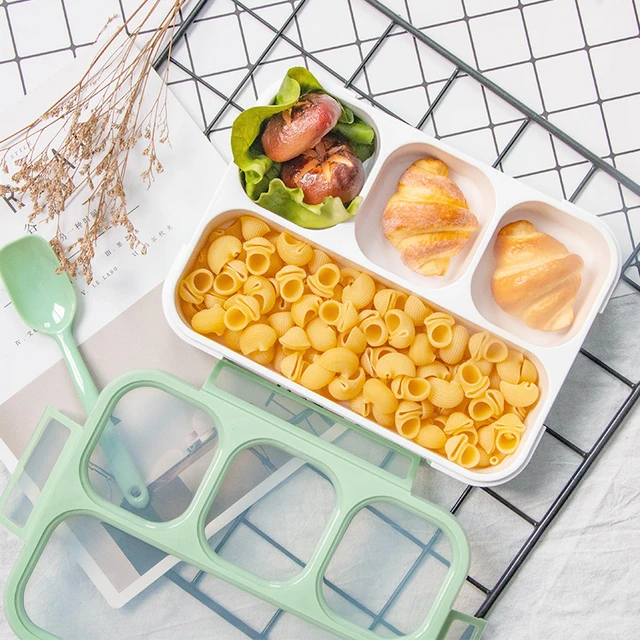 Portable Glass Lunch Box For Kids 3 Grids Picnic Bento Box Microwave Food  Box Fruit Storage Containers with Lid Sealed Bowl - AliExpress
