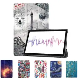 Чехол для планшета с принтом для huawei Mediapad M6 10,8 "Folio Case для M6 10,8" (PRO) SCM-AL09 SCM-W09 Чехол чехол на молнии