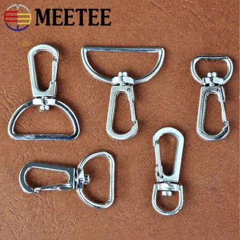 

Meetee 10pcs 9-32mm Metal Swivel Trigger Bag Parts Lanyard Metal Lobster Clasp Snap Hook Key Chain Buckles Accessories BF494
