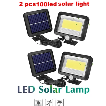 

2/4pcs Solar Outdoor Garden Street light PIR Motion Sensor Wall Lamp 100/56/30 Leds Solar Panel Power Lamp Waterproof Patio Path