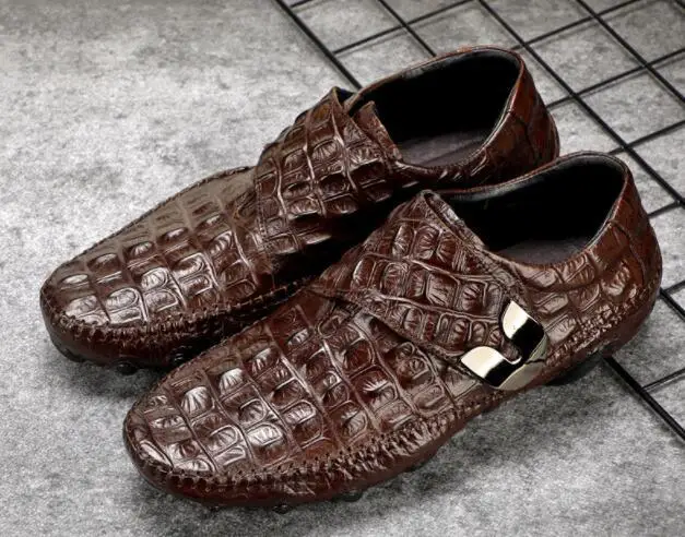 

Fashion men Crocodile buckle business dress shoes round toe handmade oxford for men falt party office shoes