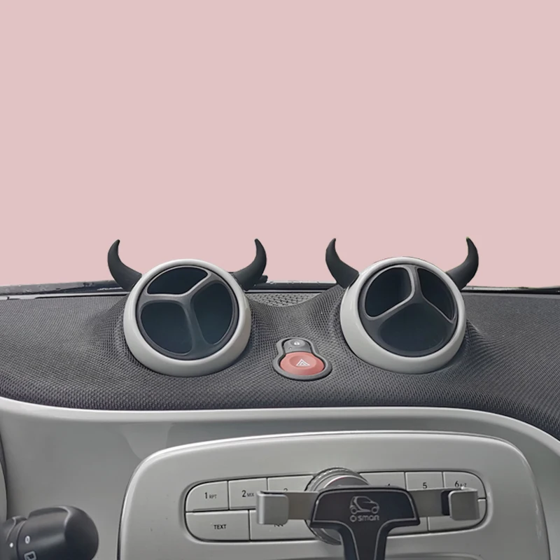 Car Sticker 3D Cartoon Devil's Horn Styling Decoration For smart fortwo forfour 453 451 450 car accessories interior ornament