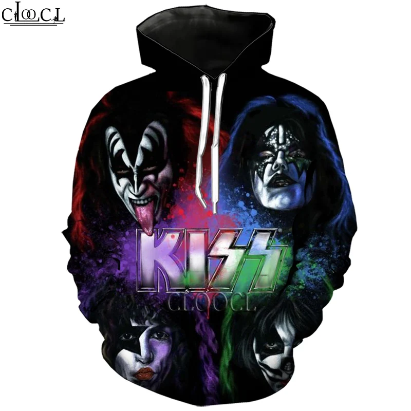 

CLOOCL Newest Rock Singer KISS Band 3D Print Men Women Autumn Fashion Tracksuit Hoodie Harajuku Hip Hop Tops Drop Shipping