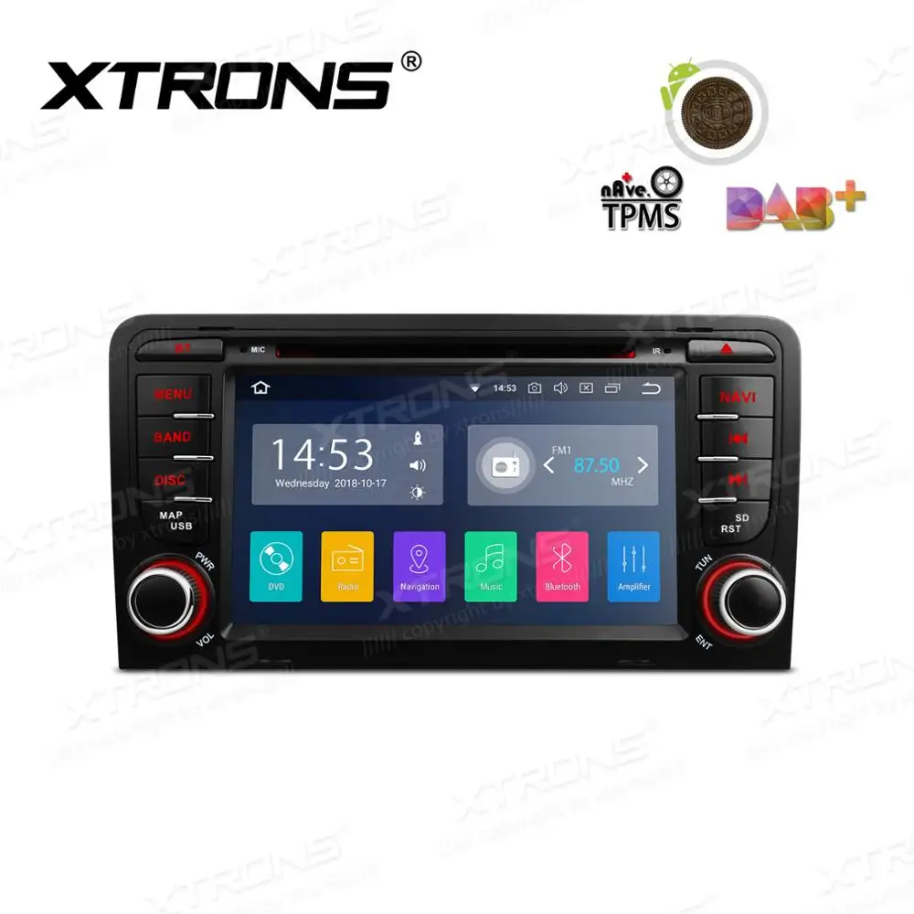 XTRONS Android 8 1 gps Автомобиль Радио DVD плеер для автомобиля Audi A3 8P 2003 2004 2005 2006 2007 2008 2009 2010