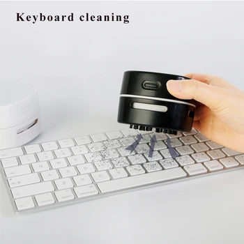 Wireless Charging Vacuum Cleaner Office Desk Dust Home Table Sweeper Vacuum Cleaner For Car Home Computer Sweeper Christmas gift 3
