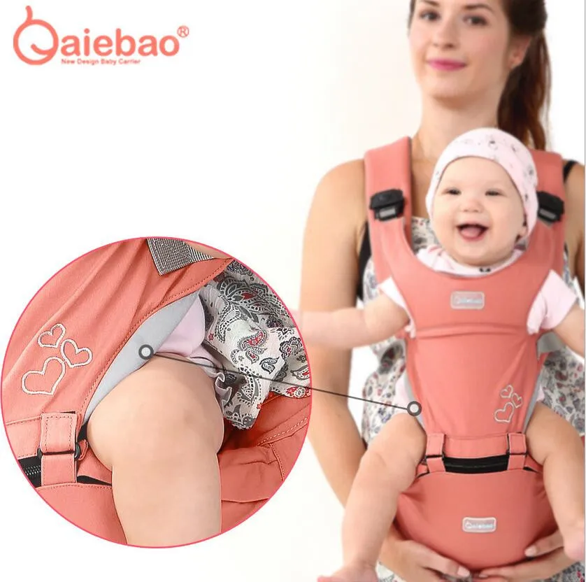 AIEBAO Baby Carrier детский Хипсит слинг эргономичный передний облицовочный кенгуру Слинги для младенцев для путешествий 0-36 месяцев