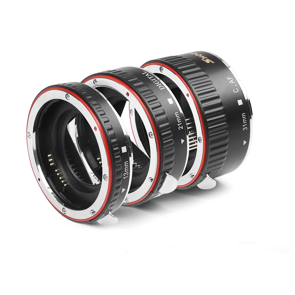Съемка красный металл ttl Автофокус Макро Удлинитель кольцо для Canon 600D 550D 200D 800D EOS EF EF-S 6D для Canon камера аксессуар