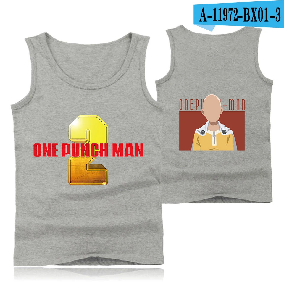 One Punch Man сезон 2 o-образным вырезом летняя майка без рукавов с широким плечом Мужская женская повседневная одежда для пары - Цвет: Белый