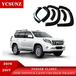 Arc de roue riveté avec écrous, garde boue pour Toyota Land Cruiser Prado Fj150 LC150 2014 2015 2016 2017 5 portes 