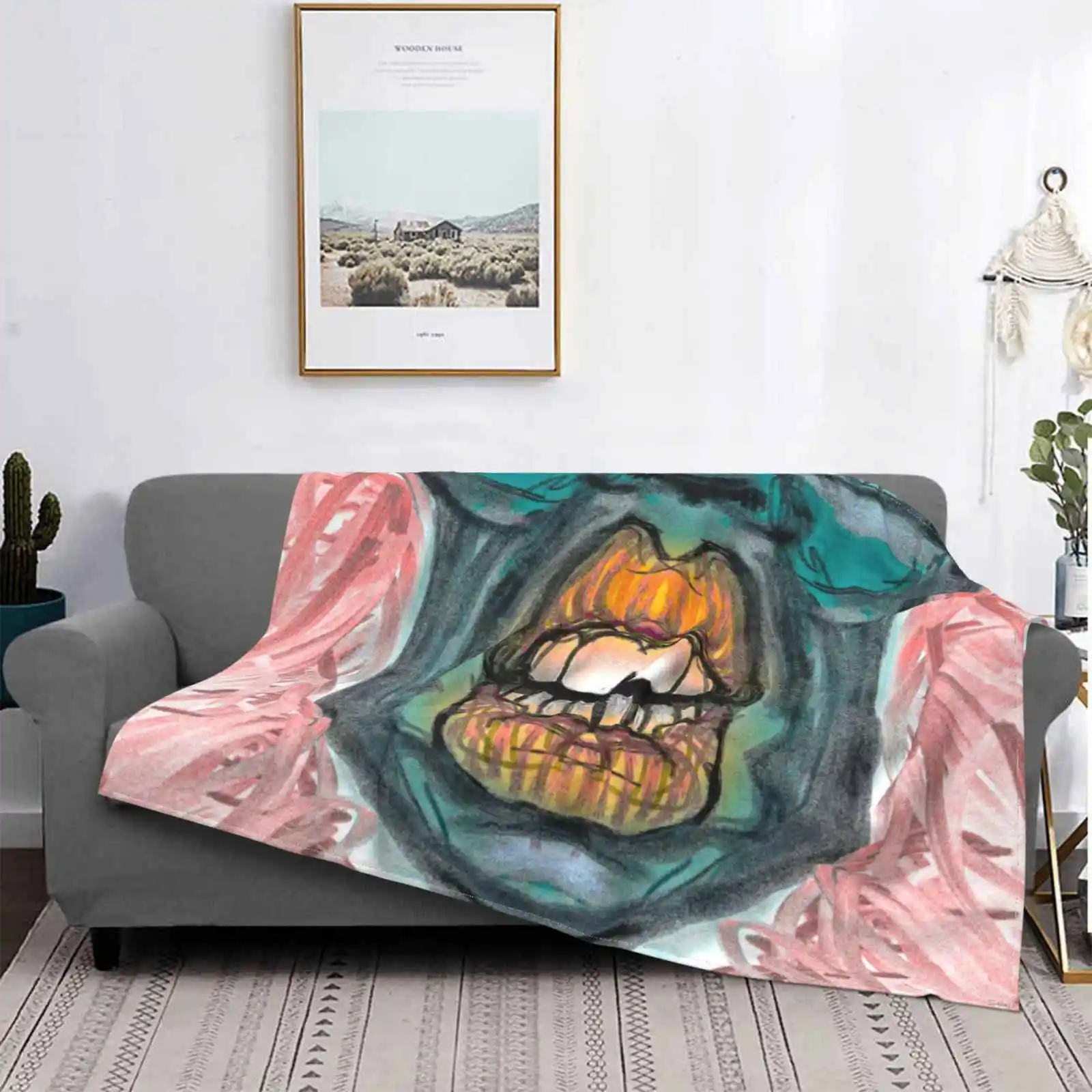 Killer Clown With Bug Eyes Trend Style Funny Fashion Soft Throw Coperta It Clown Killer Clown Spettrale Halloween Spaventoso Killer