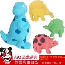 A92 динозавр керамический цветной рисунок белая основа DIY креативный граффити гипсовая кукла ручной работы живопись искусство и ремесло образовательная т