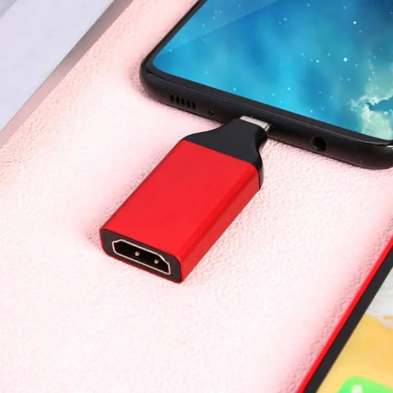 Type-C к HDMI Женский адаптер мини Plug-and-play расширенный режим конвертер для Apple samsung