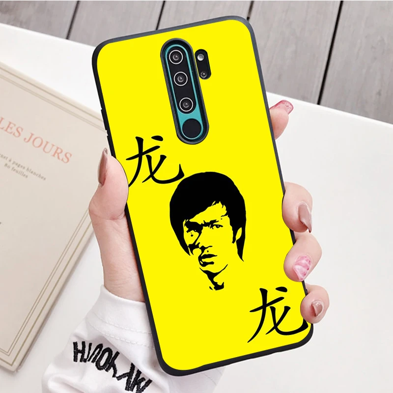 Lý Tiểu Long Silicone Ốp Lưng Điện Thoại Redmi Note 8 7 Pro S 8T Cho Redmi 9 7A Bao vỏ xiaomi leather case custom