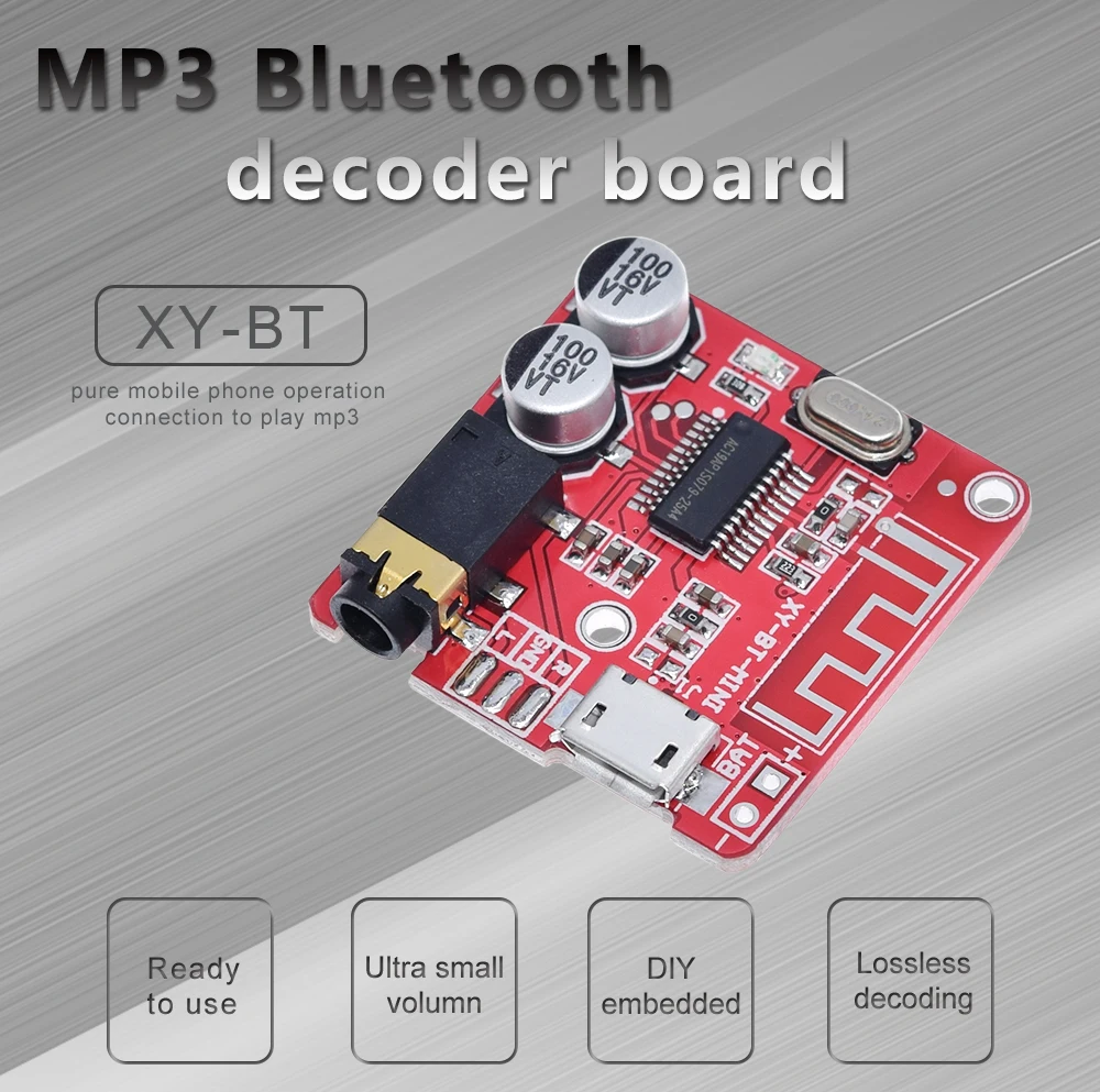 DIY Bluetooth аудио приемник плата Bluetooth 4,0 4,1 4,2 5,0 MP3 декодер не допускающий потерь плата беспроводной стерео музыкальный модуль 3,7 5 В|Интегральные схемы| | АлиЭкспресс
