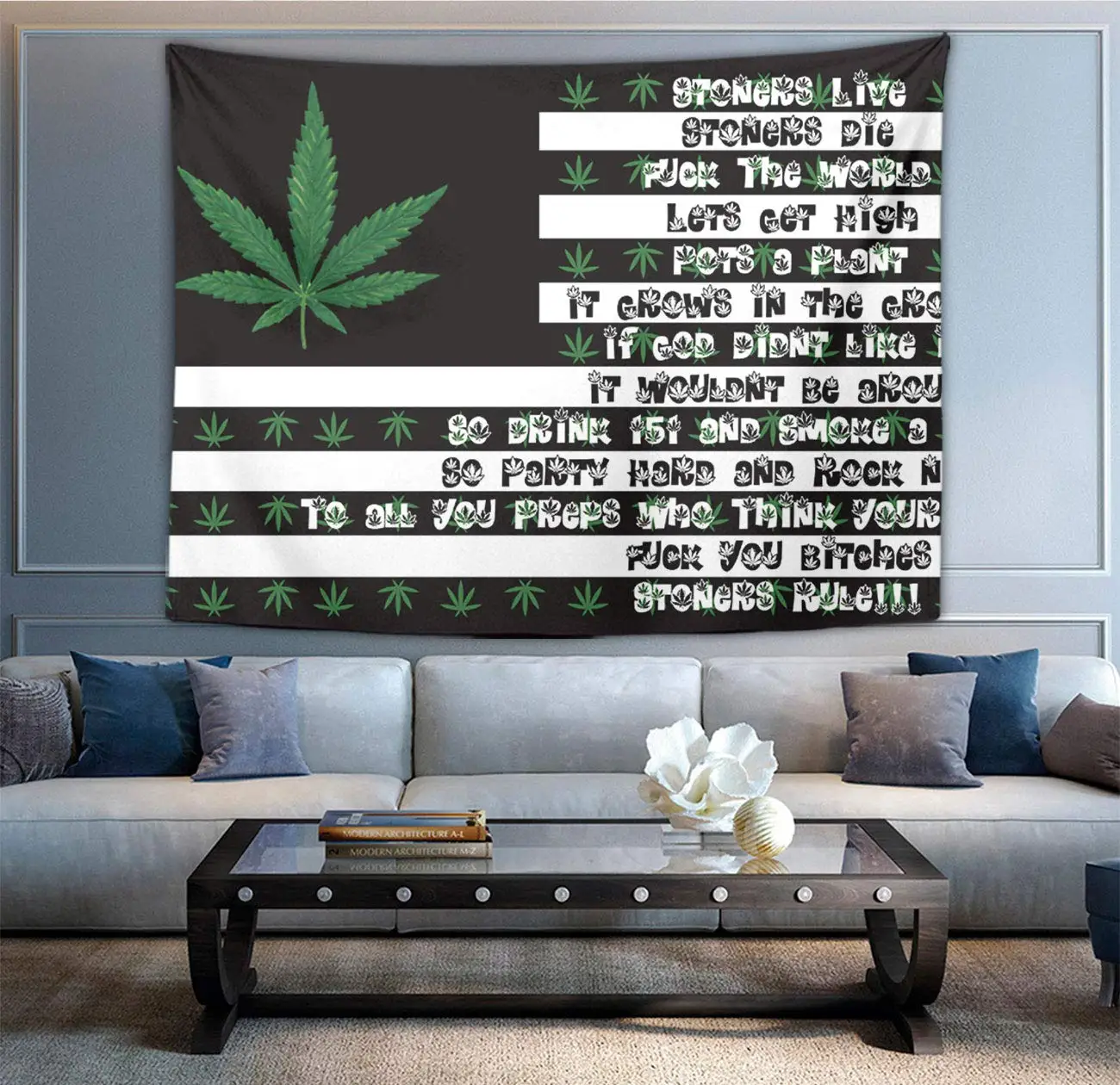 

Hippie Hippy Bedding Tapestry Weed USA Flag Abstract Wall Hanging Retro Art Dorm Mandala Accessories