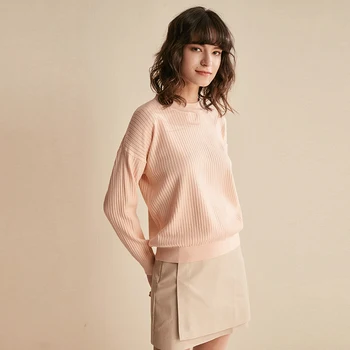 

CMAZ 2019 Autumn Winter Solid Round Neck Sweater Women Causal Basic Long Sleeve Pullover Tops CMAZ19C7182