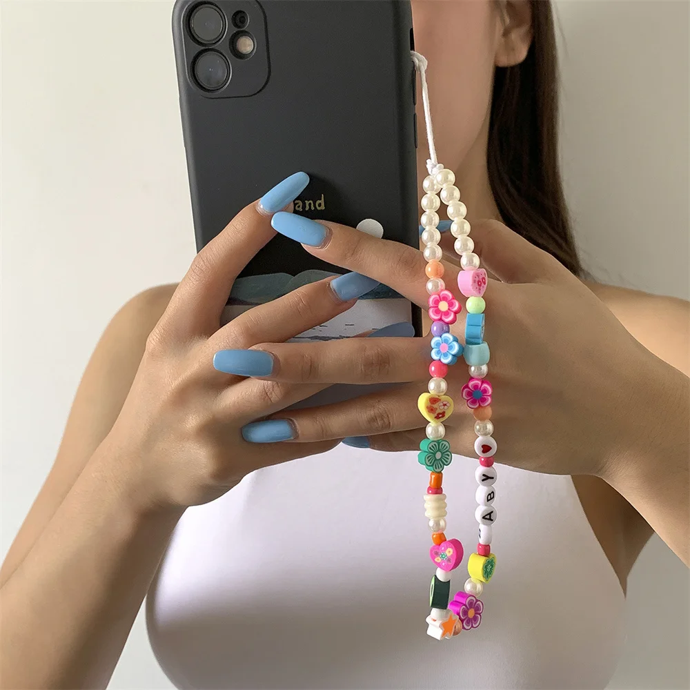 Женский Ожерелье-чокер для телефона с бусинами | AliExpress