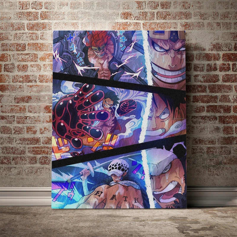 Luffy Law Eustass Kid One Piece Anime Canvas Painting Poster And Prints Modern Wall Art Home For Living Room Boy Bedroom Decor Painting Calligraphy Aliexpress