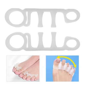 

6pcs Silicone Toe Separator Corrector Bunion Bone Ectropion Adjuster Straightener Bunion Relief Bunion Hallux Valgus Corrector