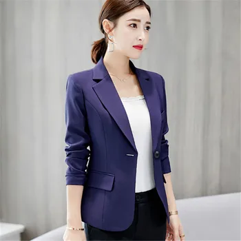 

2020 autumn women's blazer long-sleeved women's blazer women's blue blazer