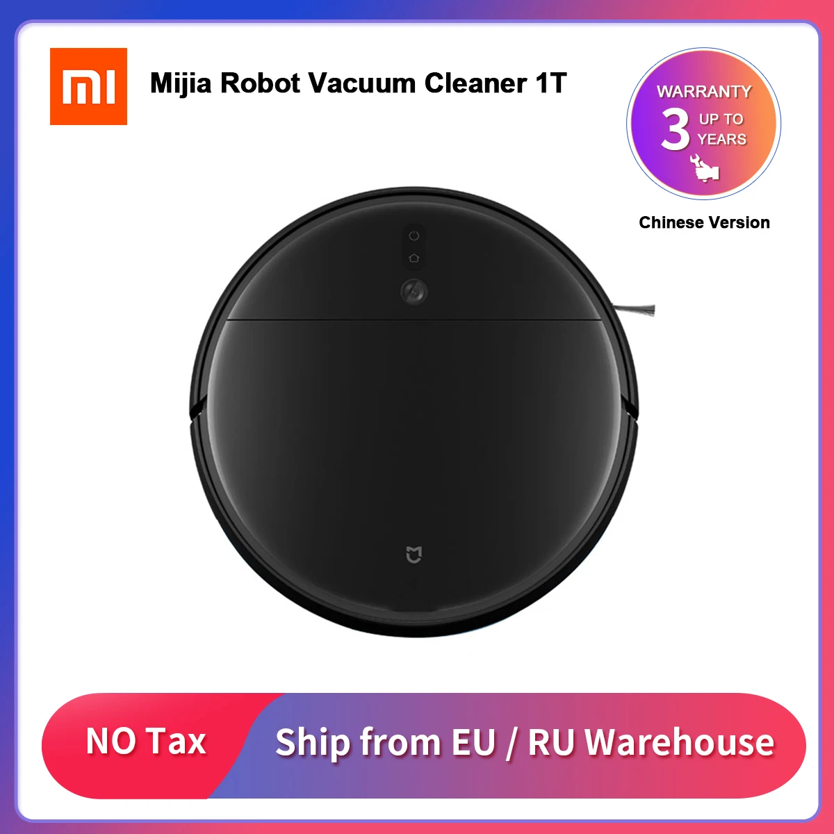 US $337.59 NEW Xiaomi Mijia 1T Sweeping Mopping Robot STYTJ02ZHM 3D Exploration Version 3000pa 2In1 Vacuum Cleaner Mijia App CN Version