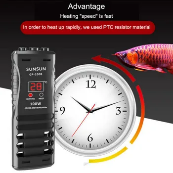 

Super Tech Digital Aquarium Temperature Controller Anti-explosion Heating Rod, Fish Tank Automatical On Off Self-checking Heater