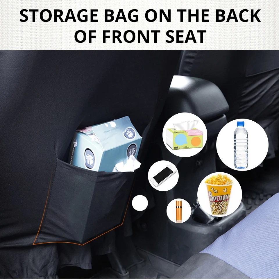 Partol Дышащие чехлы для сидений автомобиля аксессуары интерьера с сумками