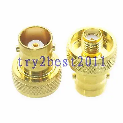 DHL/EMS шт. разъем адаптера BNC jack pin для SMA jack pin Gold RF коаксиальный Прямой-C1
