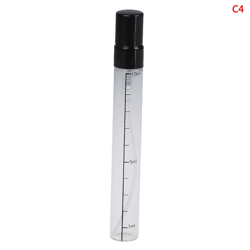 1PCS Portable Perfume Sub-bottle Press Fine Mist Bottle 2.5ml 3ml 5ml 10ml Transparent Glass Spray Bottle Portable Packed Bottle - Цвет: C4