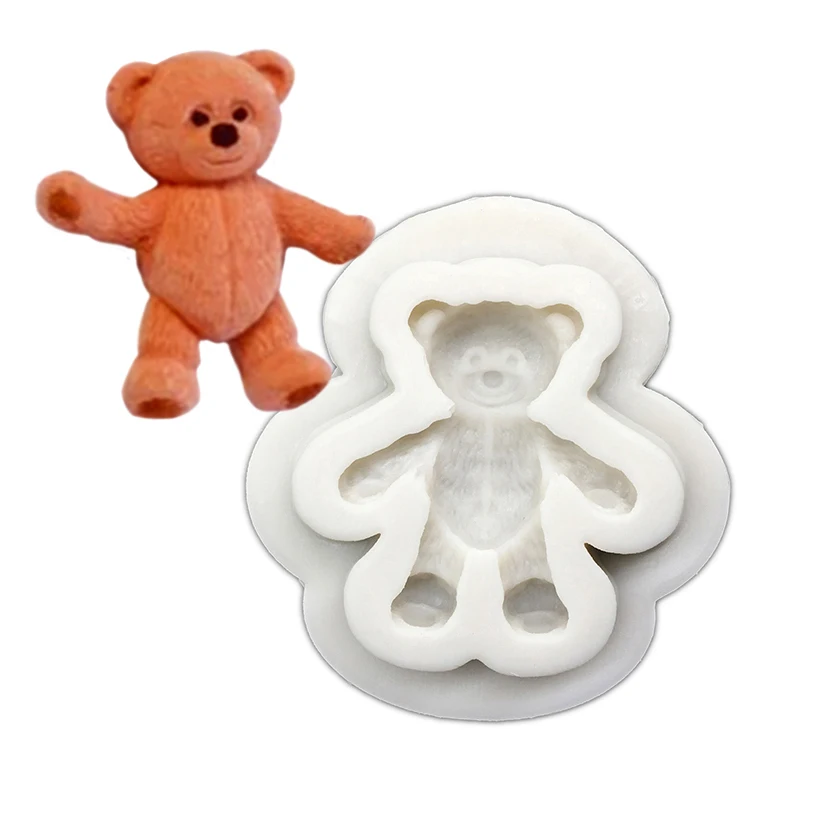 Teddybär Form Silikonform Sugarcraft Schokolade Cupcake Backform Fondant Kuchen Dekorieren Werkzeuge – Detail 2