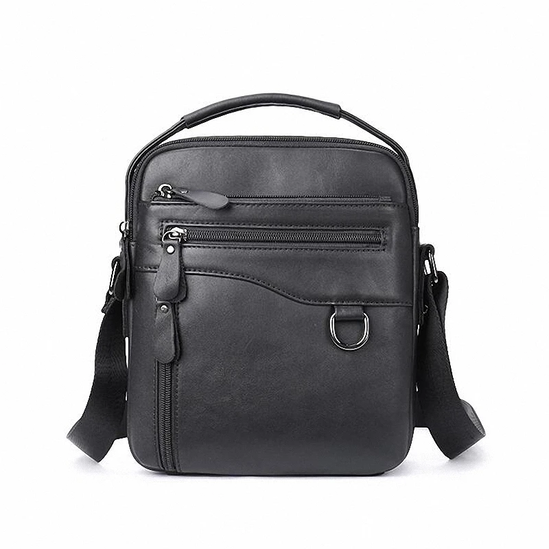 

2022 New Men's Genuine Leather Messenger Shoulder Bag Vintage Cow Leather Male Casual Multifunction Small Crossbody Bag Fashion