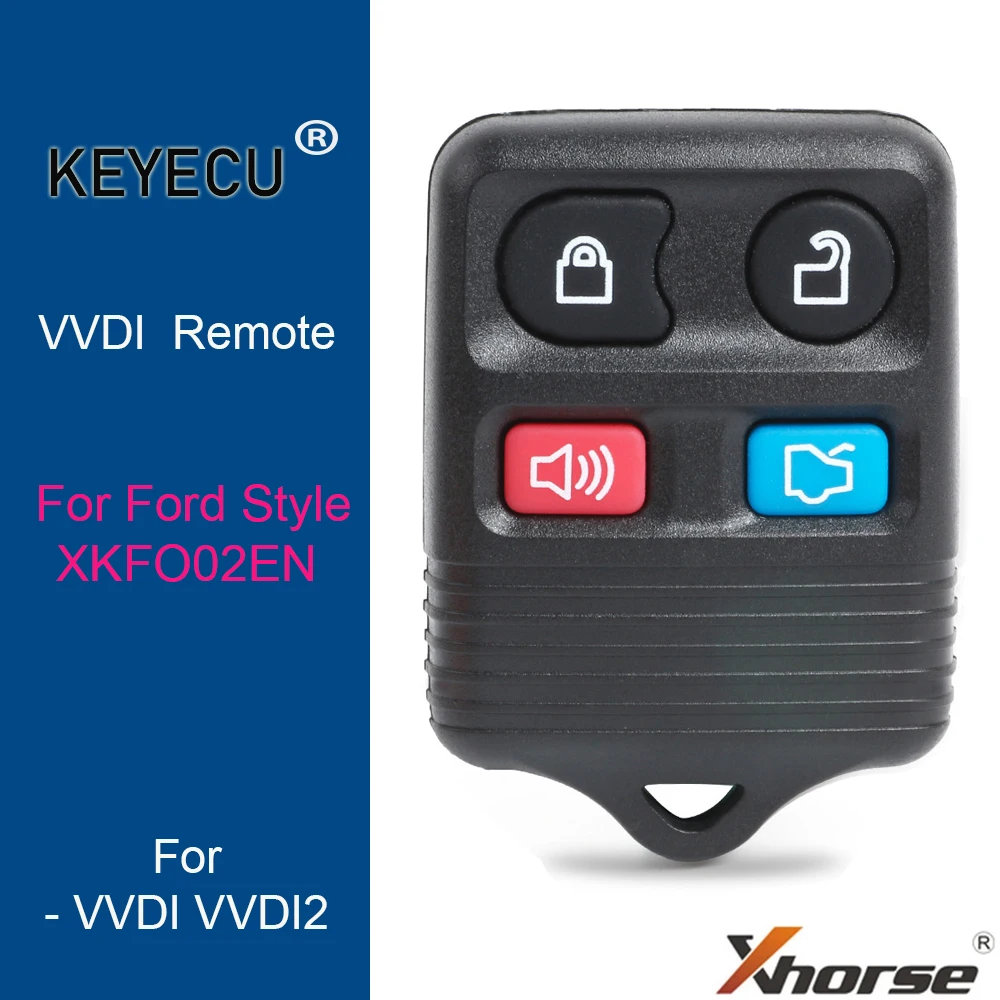 KEYECU XHORSE English Version XKFO02EN for Ford Style Wire Universal Remote Key - 4 Buttons VVDI Tool VVDI2 | Автомобили и