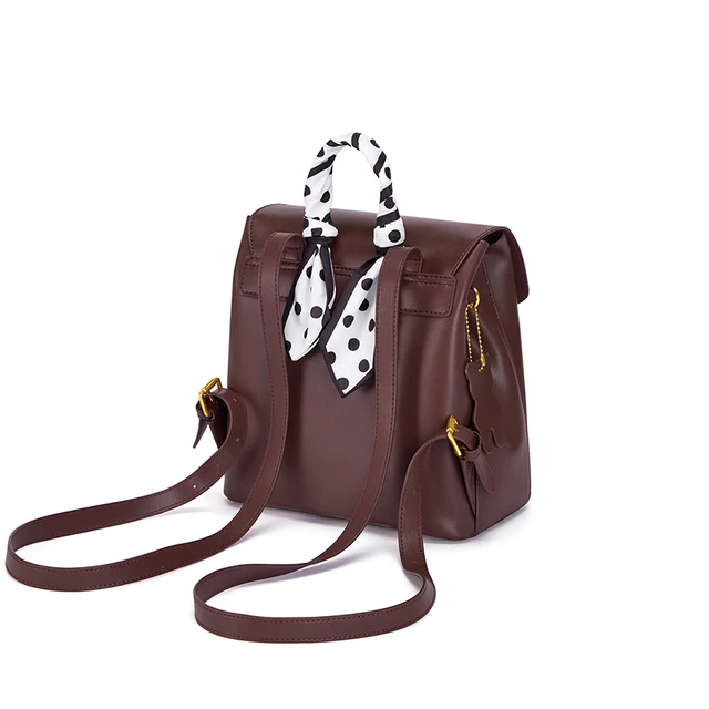 Cnoles Luxury Designer Vintage Leather Backpack School Bag 4