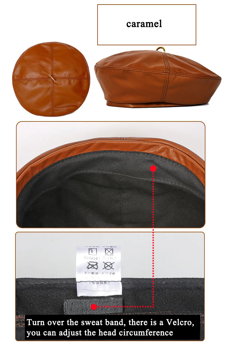 Casquette de Baseball en cuir véritable pour homme, modèle automne, décontracté, à carreaux