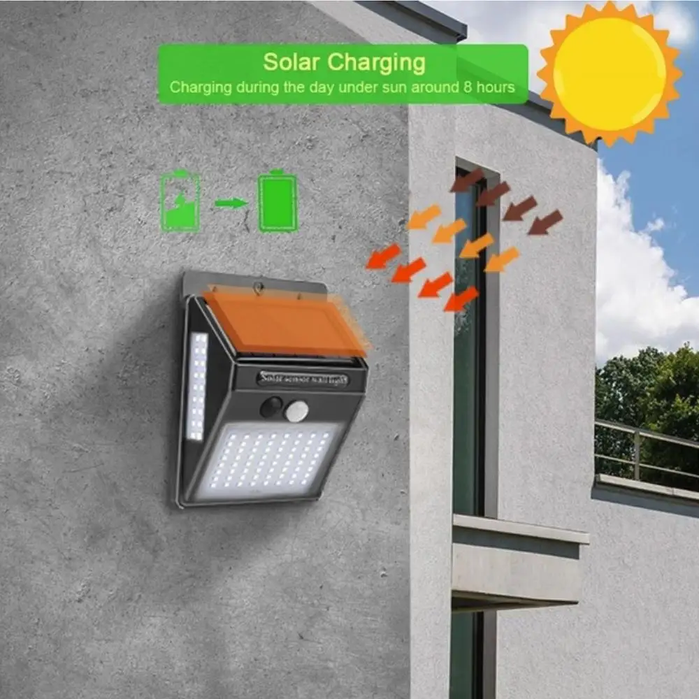 LED Solar Light 100LED Path Walkway Lights Garden Yard Wall Light Durable Motion Sensor Security Lamp Solar Lamp